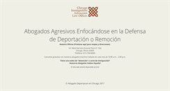 Desktop Screenshot of abogadosdeinmigracionenchicago.com